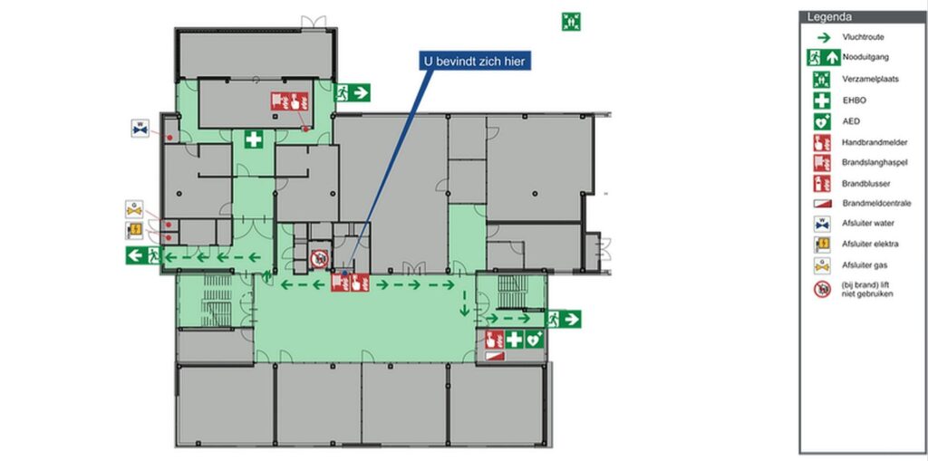 ontruimingsplattegrond 1